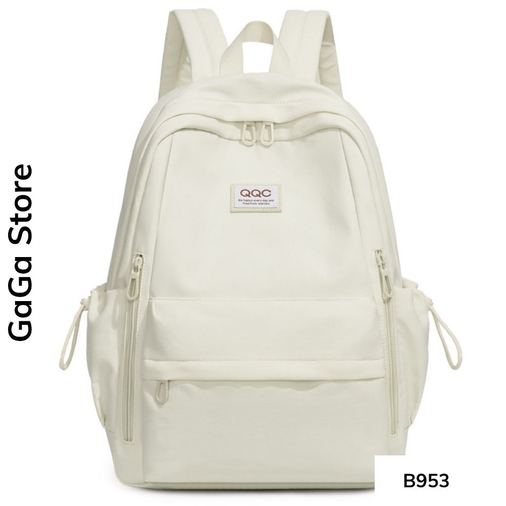 Balo unisex đi học nhiều ngăn màu đơn giản phong cách Ulzzang cho học sinh các cấp B953 gagastore