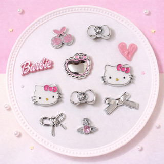 Set Charm Kitty Barbie Cao Cấp Đính Đá – Thiết Kế Tinh Xảo Sang Trọng Phong Cách Tiểu Thư Luxury Trang Trí Dép Xinh