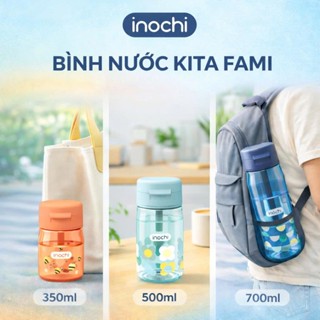 Bình Nước Kita Fami: Nhựa Tritan An Toàn, Chống Tràn, 3 Dung Tích (350/500/700ml)