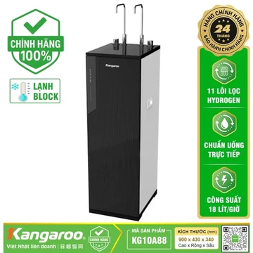 [HÀNG CHÍNH HÃNG 100%] Máy lọc nước Kangaroo Hydrogen KG10A88 – Nóng lạnh Block cao cấp, hệ 11 lõi lọc chuẩn 2026