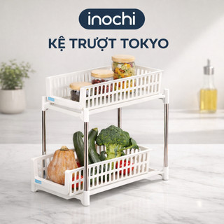 Kệ Trượt Tokyo: Nhựa PP & Inox, Khay Trượt Linh Hoạt, Chịu Lực, Kiểu Dáng Sang Trọng