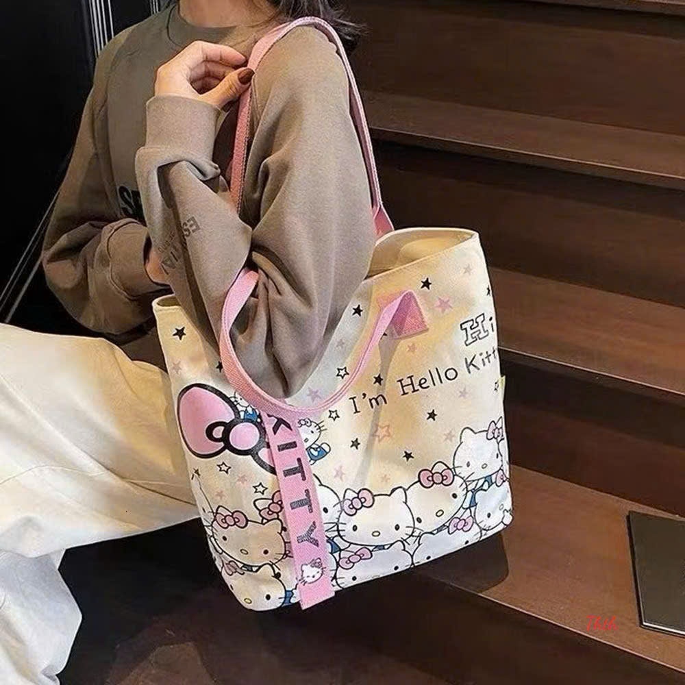 Túi tote hello kitty khoá kéo