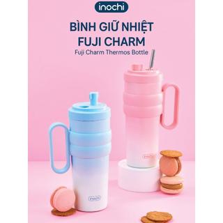 Bình Giữ Nhiệt Fuji Charm Inochi 750ml – Inox 304 Cao Cấp, Bình Giữ Nhiệt Ombre Trendy Kèm Ống Hút