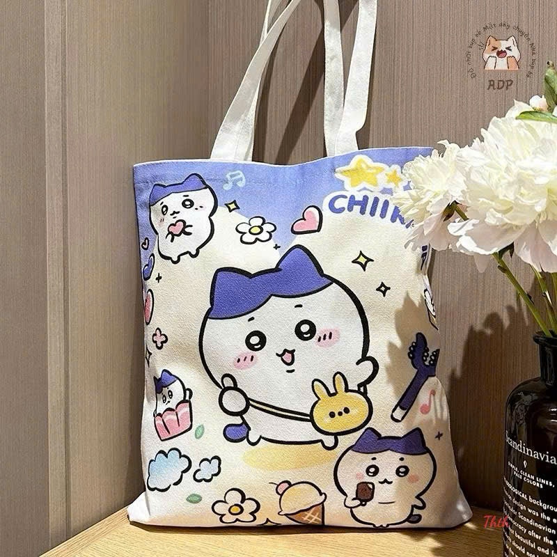 Túi Vải Miniso Anime Dễ Thương Dễ Thương Hachiware Usagi Mỹ Phẩm Ngoài Trời Túi Xách Sách Hoạt Hình