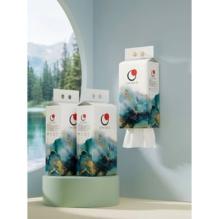Combo 6 gói khăn giấy rút cao cấp treo tường Chieko - 4 lớp - 1280 tờ (320 rút)