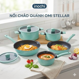 Nồi, Chảo, Quánh Omi Stellar Inochi cao cấp tăng khả năng chống dính - Chất liệu an toàn