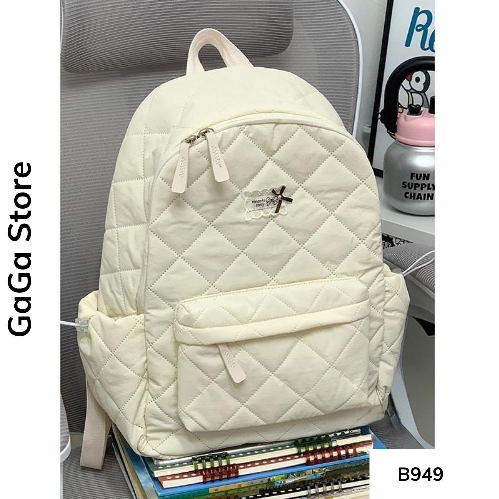 Balo nữ đi học màu trơn dễ thương phong cách Ulzzang cho học sinh các cấp B949 gagastore