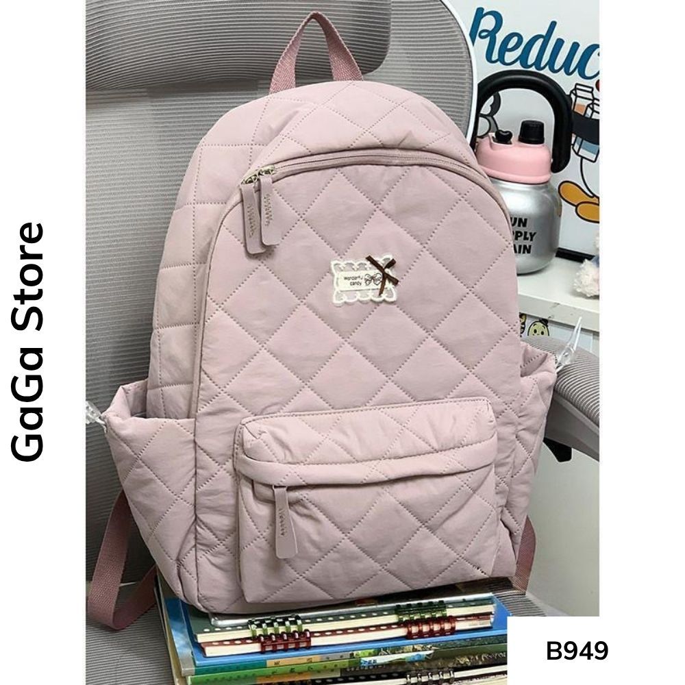 Balo nữ đi học màu trơn dễ thương phong cách Ulzzang cho học sinh các cấp B949 gagastore