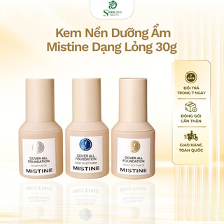 Kem Nền Dưỡng Ẩm Mistine Dạng Lỏng 30g Lâu Trôi Không Xuống Tone Che Phủ Khuyết Điểm Làm Kiềm Dầu