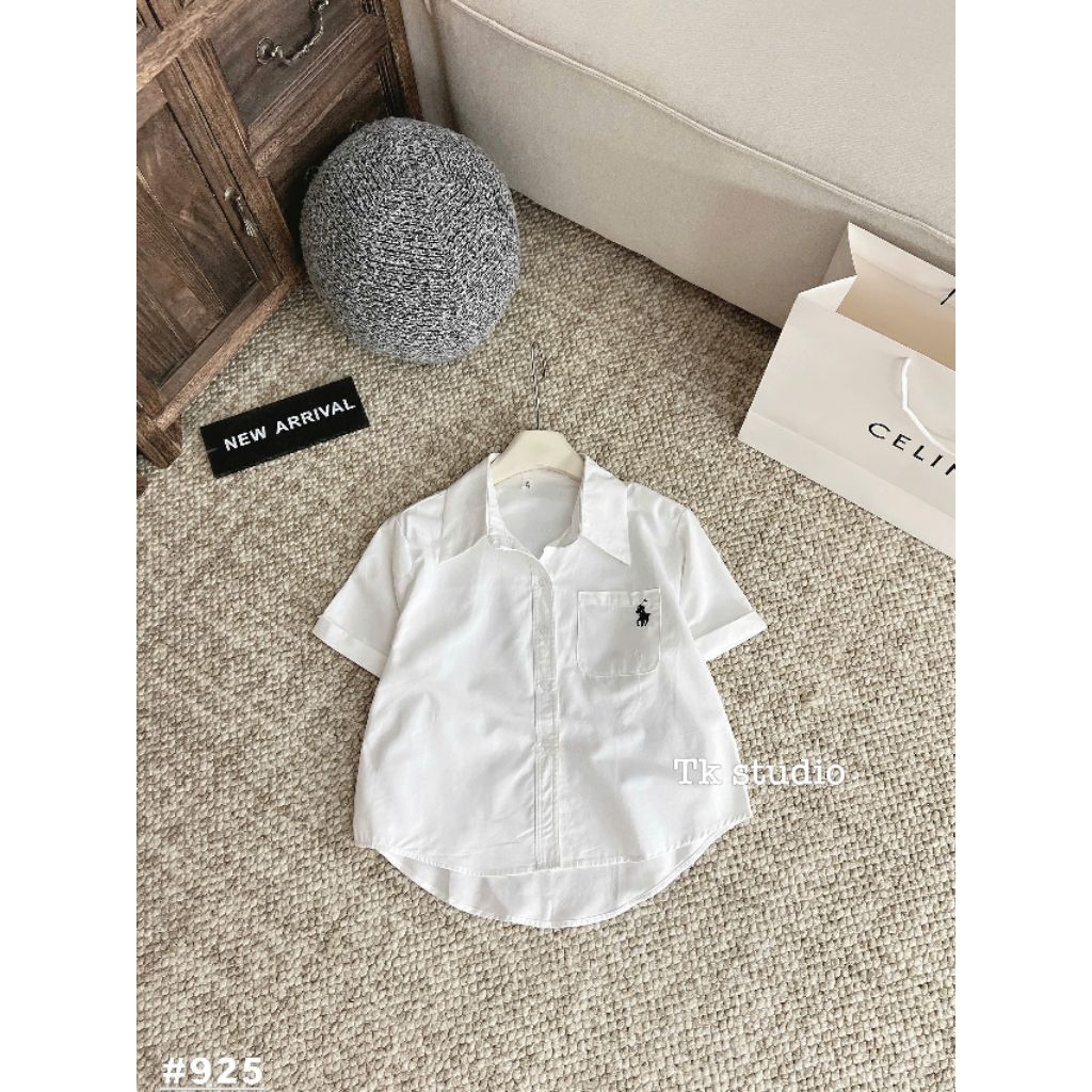 [𝑯𝒂 𝑨𝒏𝒉]  Áo Sơ Mi Cộc Thô Tăm Túi Tang Ngựa QCL1
