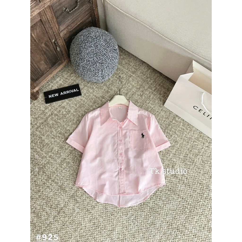 [𝑯𝒂 𝑨𝒏𝒉]  Áo Sơ Mi Cộc Thô Tăm Túi Tang Ngựa QCL1