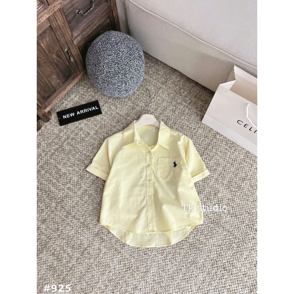 [𝑯𝒂 𝑨𝒏𝒉]  Áo Sơ Mi Cộc Thô Tăm Túi Tang Ngựa QCL1