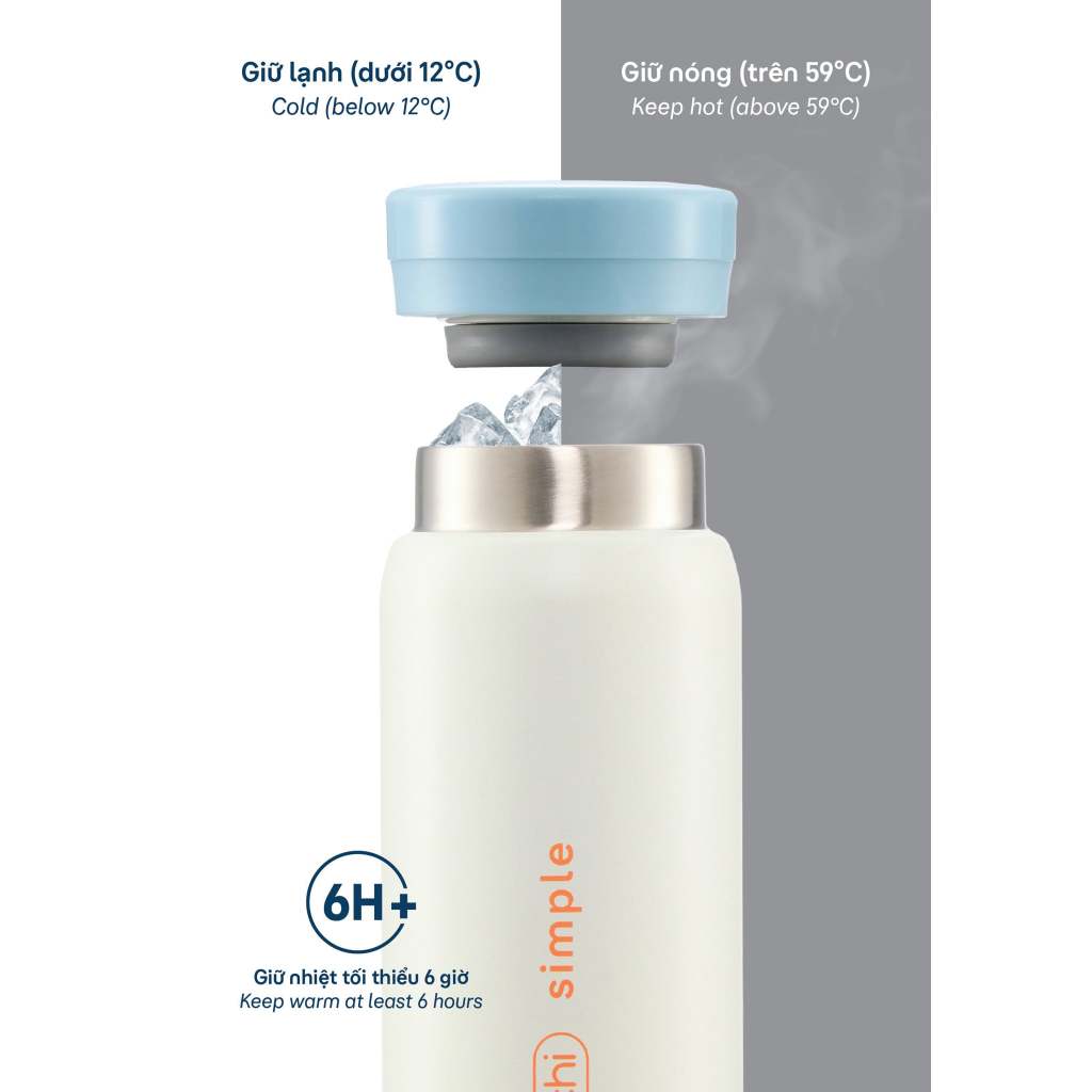 Bình Giữ Nhiệt Fuji Cylin Inochi Inox 316 Mini 200ml Giữ Nóng Lạnh 6H+ Nhỏ Gọn Bỏ Túi Cao Cấp | BigBuy360 - bigbuy360.vn