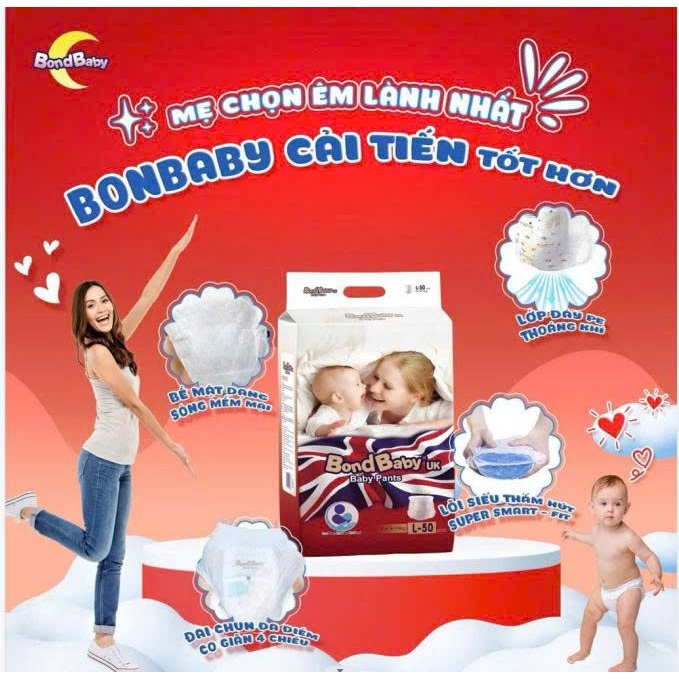 TÃ BỈM BONBABY CHO BÉ - Chống Hăm,Chống Tràn, Không Gây Kích Ứng - ĐỦ SIZE