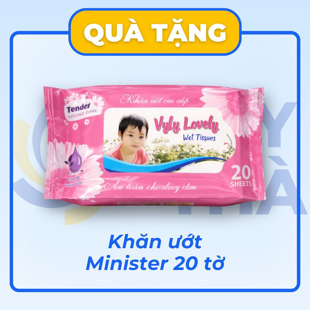 [Quà tặng kèm không bán] Khăn Ướt Minister 20 Tờ Tiện Lợi, Mềm Mại Cho Làn Da Bé - Cty Giấy Thành Công