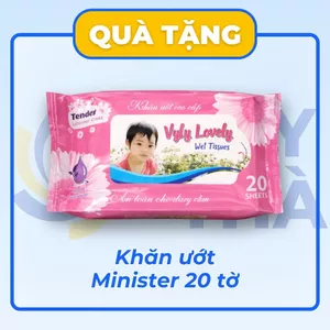 Khăn Ướt Minister 20 Tờ Tiện Lợi, Mềm Mại Cho Làn Da Bé - Cty Giấy Thành Công