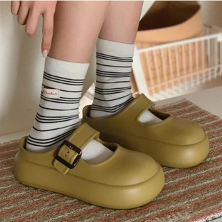 Giày búp bê nữ kiểu dáng Mary jane trơn đế cao 5cm Xixitiao dễ thương Hàn quốc CS-273 Mita