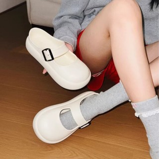 Giày búp bê nữ kiểu dáng Mary jane trơn đế cao 5cm Xixitiao dễ thương Hàn quốc CS-273 Mita