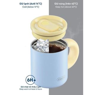 Cốc Giữ Nhiệt Fuji Zen Inochi 360ml - Inox 316 Có Quai Cầm Giữ Nóng Lạnh 6H+ Nắp Kín Chống Tràn