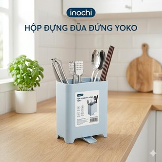 Hộp đựng đũa Inochi - Yoko (loại đứng) màu Trắng ngọc/Xanh nhạt/Hồng nhạt