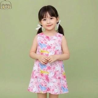 Váy Lanh bé gái, Đầm Lanh bé gái sát nách dáng suông ChuChoaKids [VBC24]