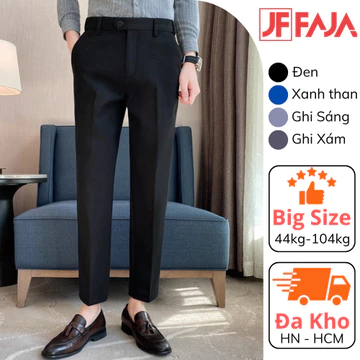 Quần tây nam cao cấp Big Size FAJA bọc viền tỉ mỉ dáng ôm chuẩn form chất liệu vải hạn chế bai xù