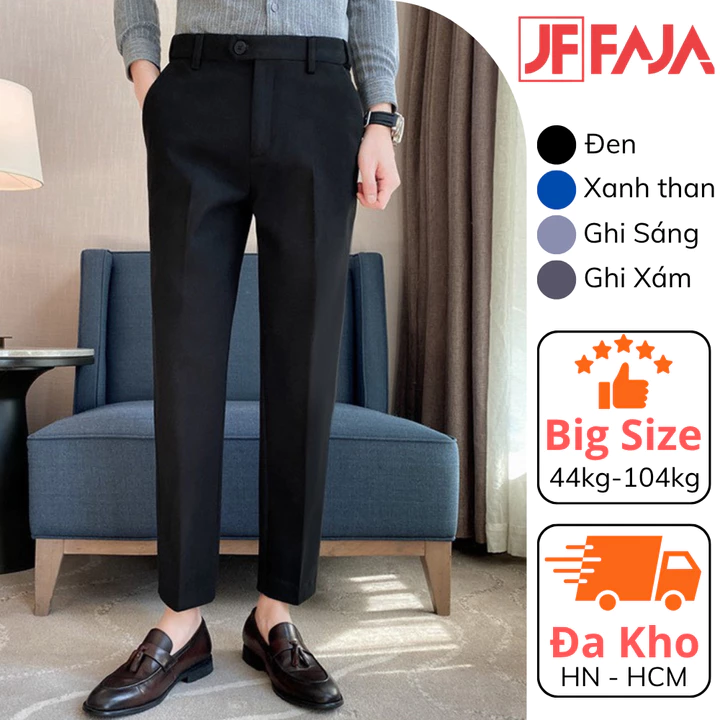 Quần tây nam cao cấp Big Size FAJA bọc viền tỉ mỉ dáng ôm chuẩn form chất liệu vải hạn chế bai xù
