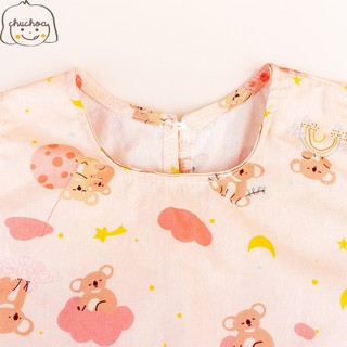 Váy Lanh bé gái, Đầm Lanh bé gái sát nách dáng suông ChuChoaKids [VBC24]