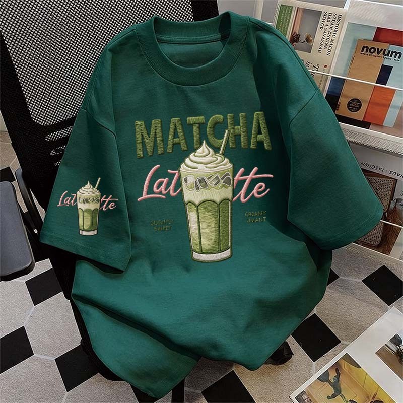 BOOM Áo thun chữ thêu nữ kiểu hàn quốc form rộng tay lỡ cổ tròn cotton mát - hè hot trend in cách dễ thương- Local brand