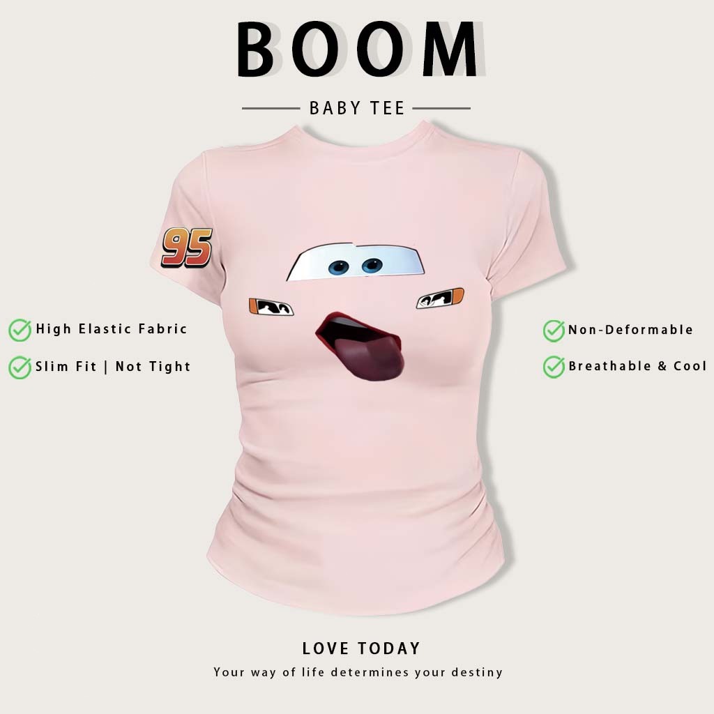 COD BOOM🔥 Áo Baby Tee Nữ Ôm Body-Áo Thun Ngắn Tay Y2K In Hình Phong Cách Mới Mùa Hè, Ôm Cổ Tròn Hàng Đầu Hợp Kiểu Mỹ #16