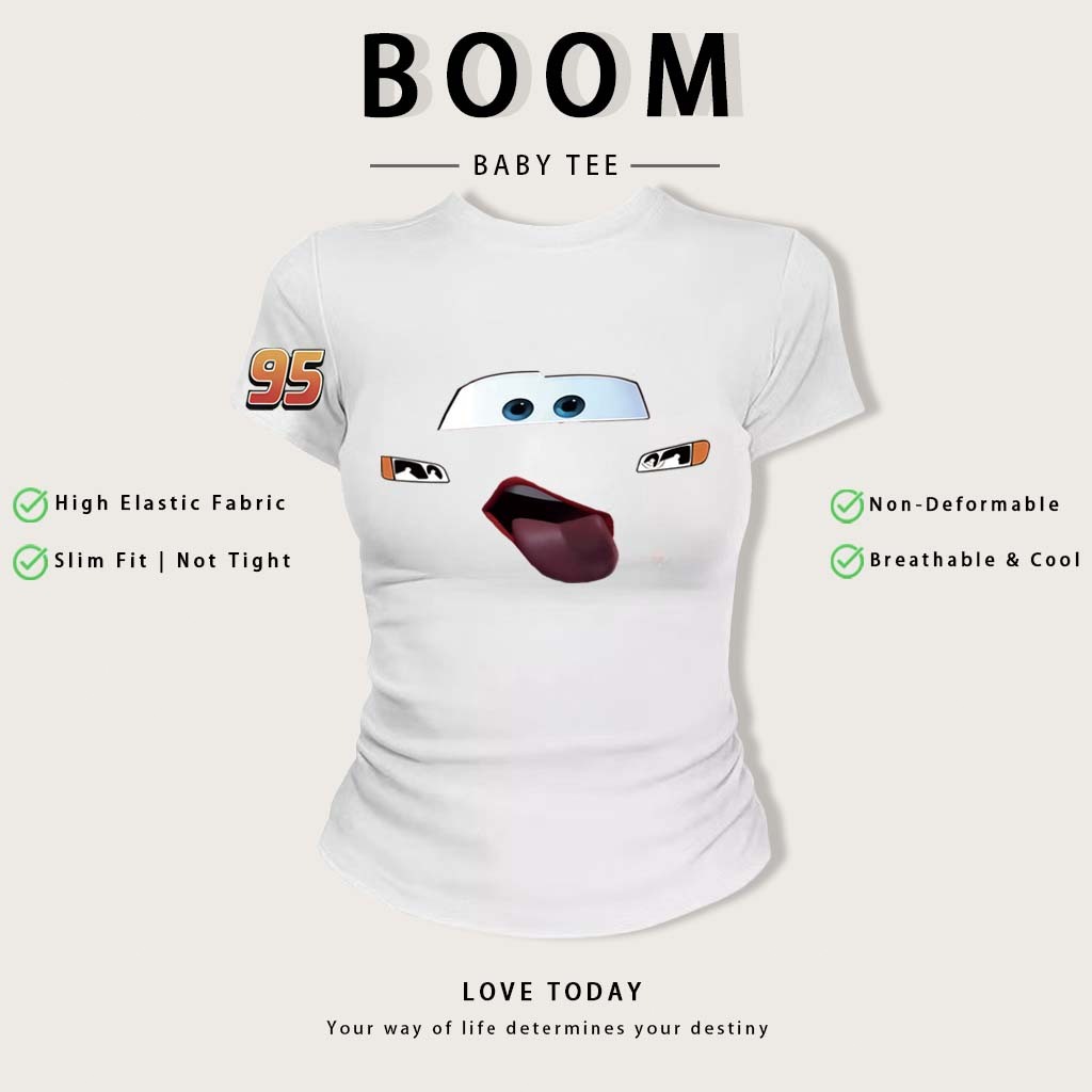 COD BOOM🔥 Áo Baby Tee Nữ Ôm Body-Áo Thun Ngắn Tay Y2K In Hình Phong Cách Mới Mùa Hè, Ôm Cổ Tròn Hàng Đầu Hợp Kiểu Mỹ #16