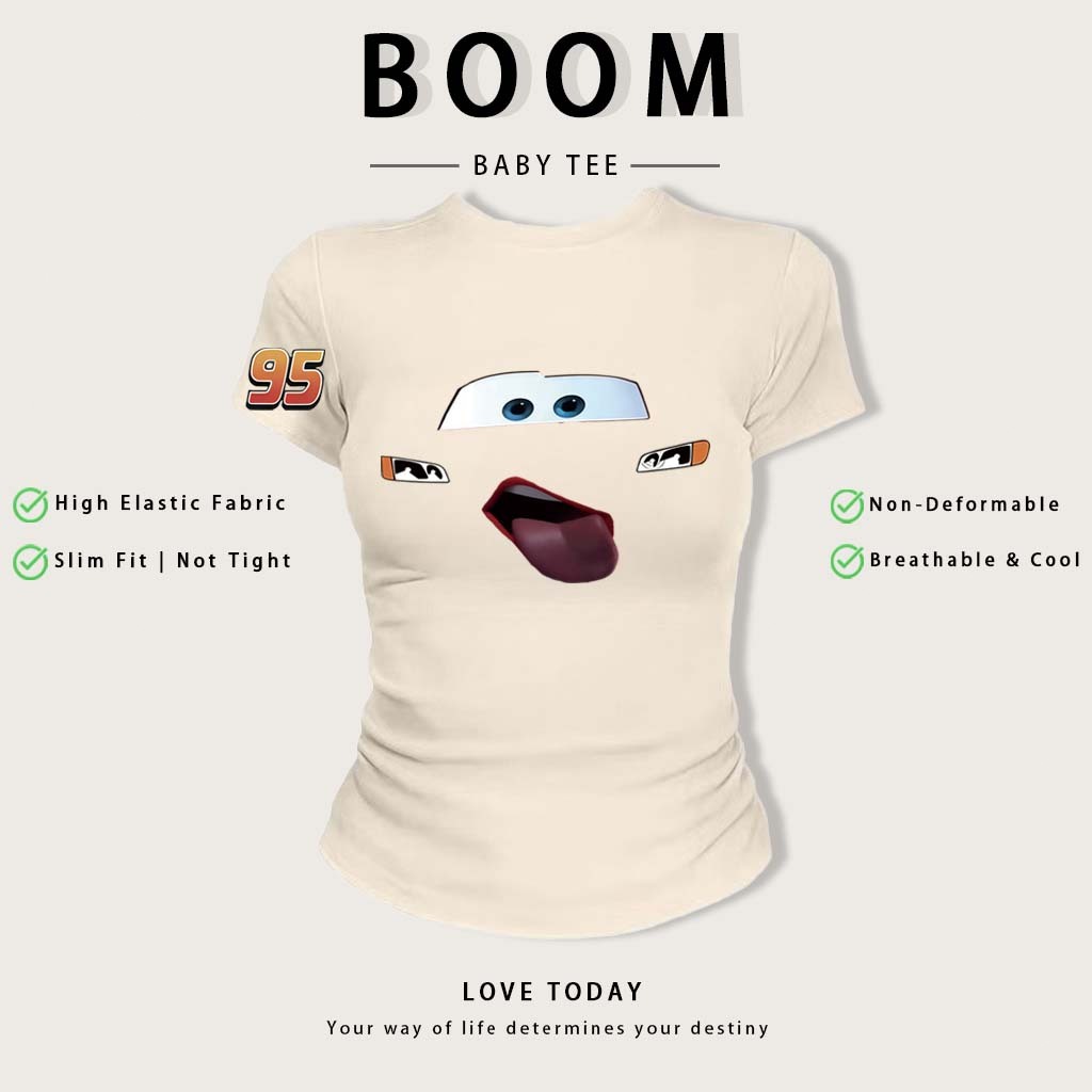 COD BOOM🔥 Áo Baby Tee Nữ Ôm Body-Áo Thun Ngắn Tay Y2K In Hình Phong Cách Mới Mùa Hè, Ôm Cổ Tròn Hàng Đầu Hợp Kiểu Mỹ #16