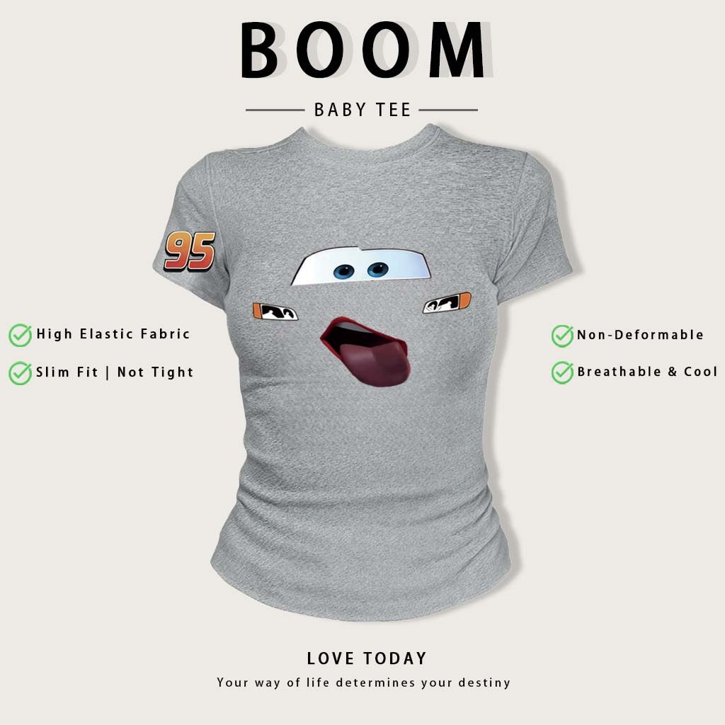 COD BOOM🔥 Áo Baby Tee Nữ Ôm Body-Áo Thun Ngắn Tay Y2K In Hình Phong Cách Mới Mùa Hè, Ôm Cổ Tròn Hàng Đầu Hợp Kiểu Mỹ #16