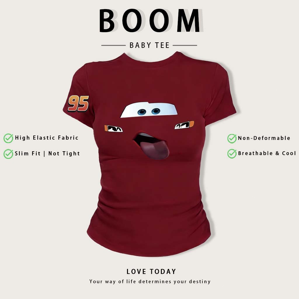 COD BOOM🔥 Áo Baby Tee Nữ Ôm Body-Áo Thun Ngắn Tay Y2K In Hình Phong Cách Mới Mùa Hè, Ôm Cổ Tròn Hàng Đầu Hợp Kiểu Mỹ #16