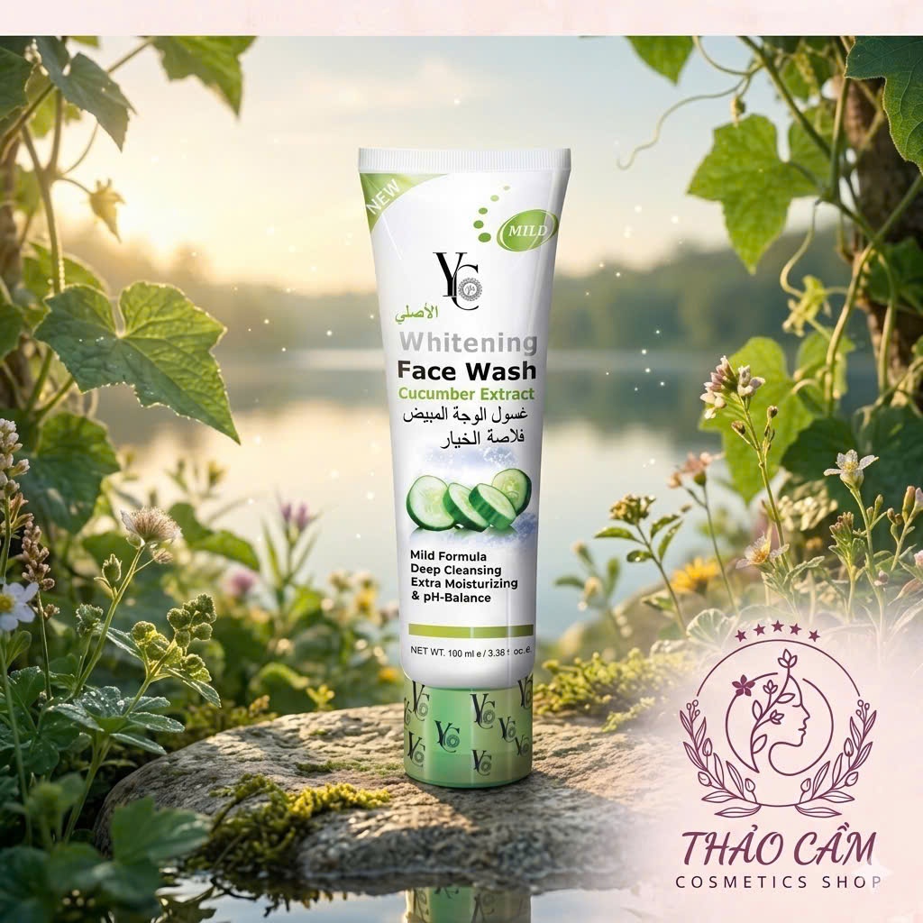 Sữa Rửa Mặt Dưỡng Da YC Cucumber 100ml–Chiết Xuất Dưa Leo Làm Sạch Dịu Nhẹ,Dưỡng Ẩm & Cân Bằng pH