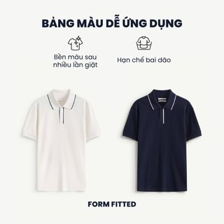 [🔥HOT] Áo Polo Tay Ngắn Nam Phối Cổ Form Fitted - Routine 10F25POL016