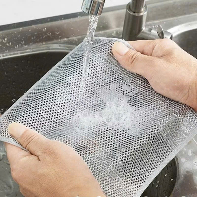 Khăn Rửa Chén Lưới Kim Loại Đa Năng - Lau Xoong Nồi Không Trầy Xước, Dễ Vệ Sinh, Dễ Dùng