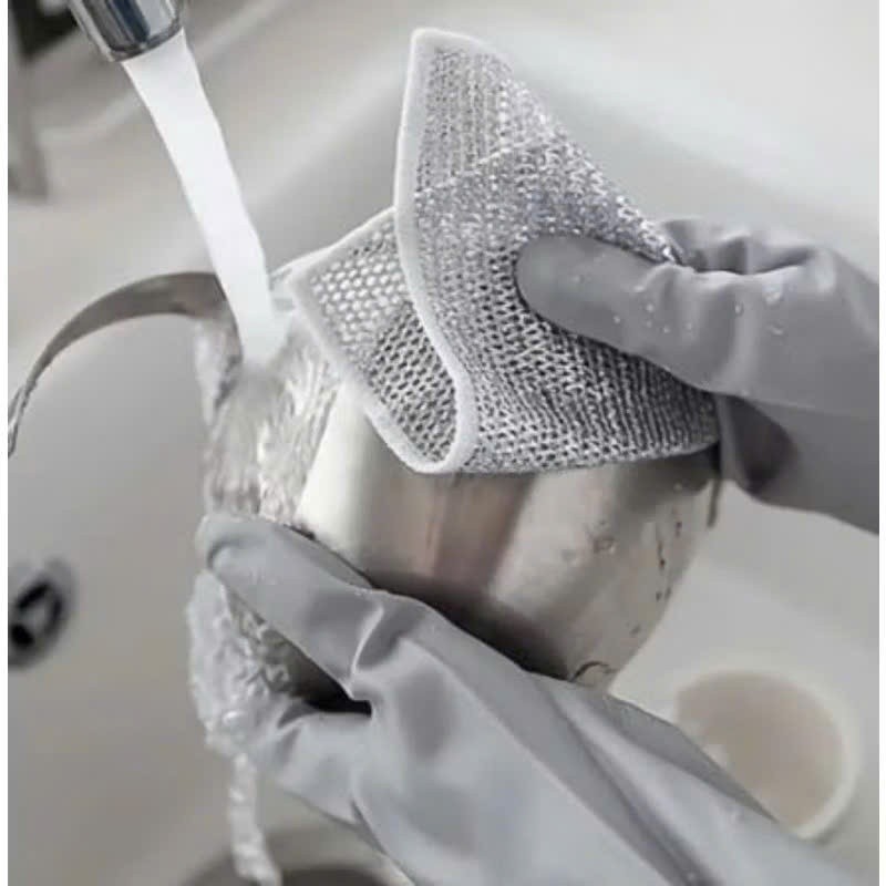 Khăn Rửa Chén Lưới Kim Loại Đa Năng - Lau Xoong Nồi Không Trầy Xước, Dễ Vệ Sinh, Dễ Dùng