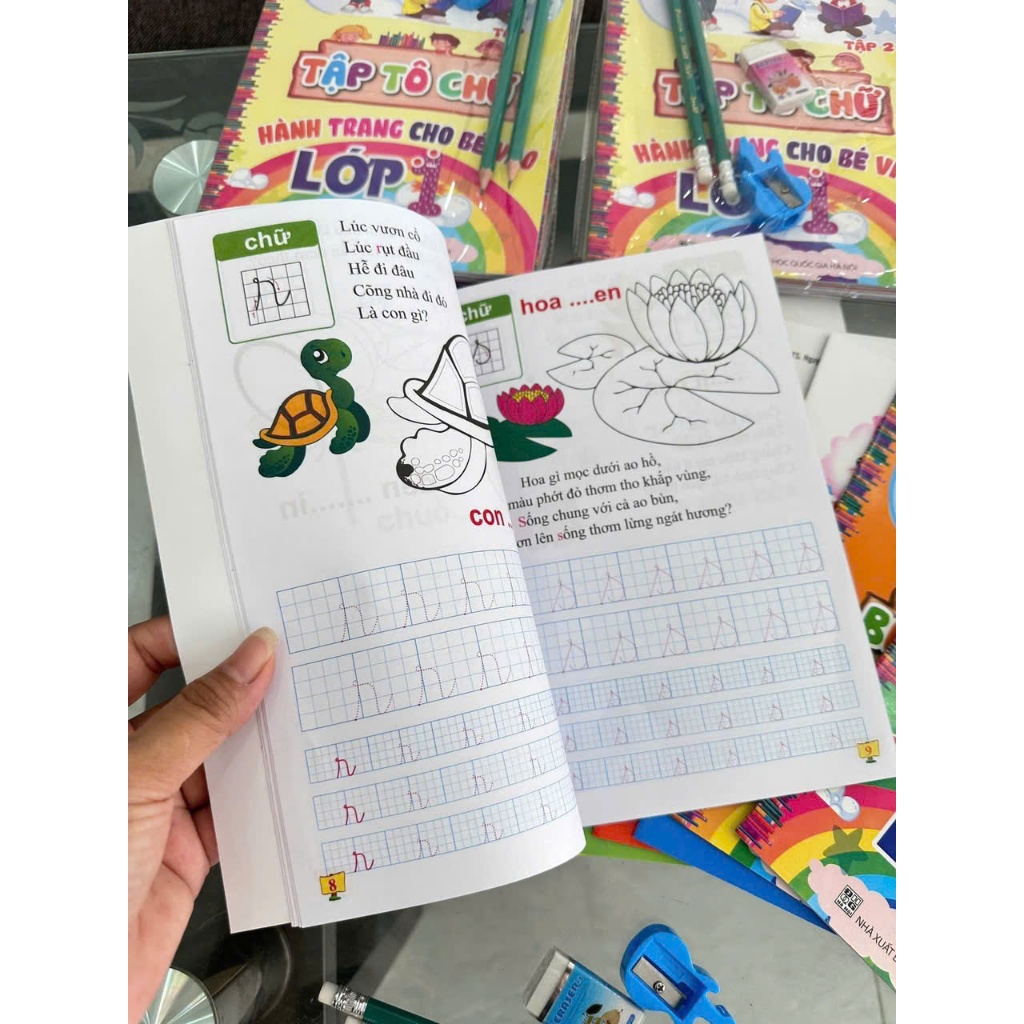 Bộ 10 tranh tô màu cho bé nhiều hình , đồ chơi sáng tạo giải trí tại nhà kèm bút chì ,đồ chuốt chì , gôm