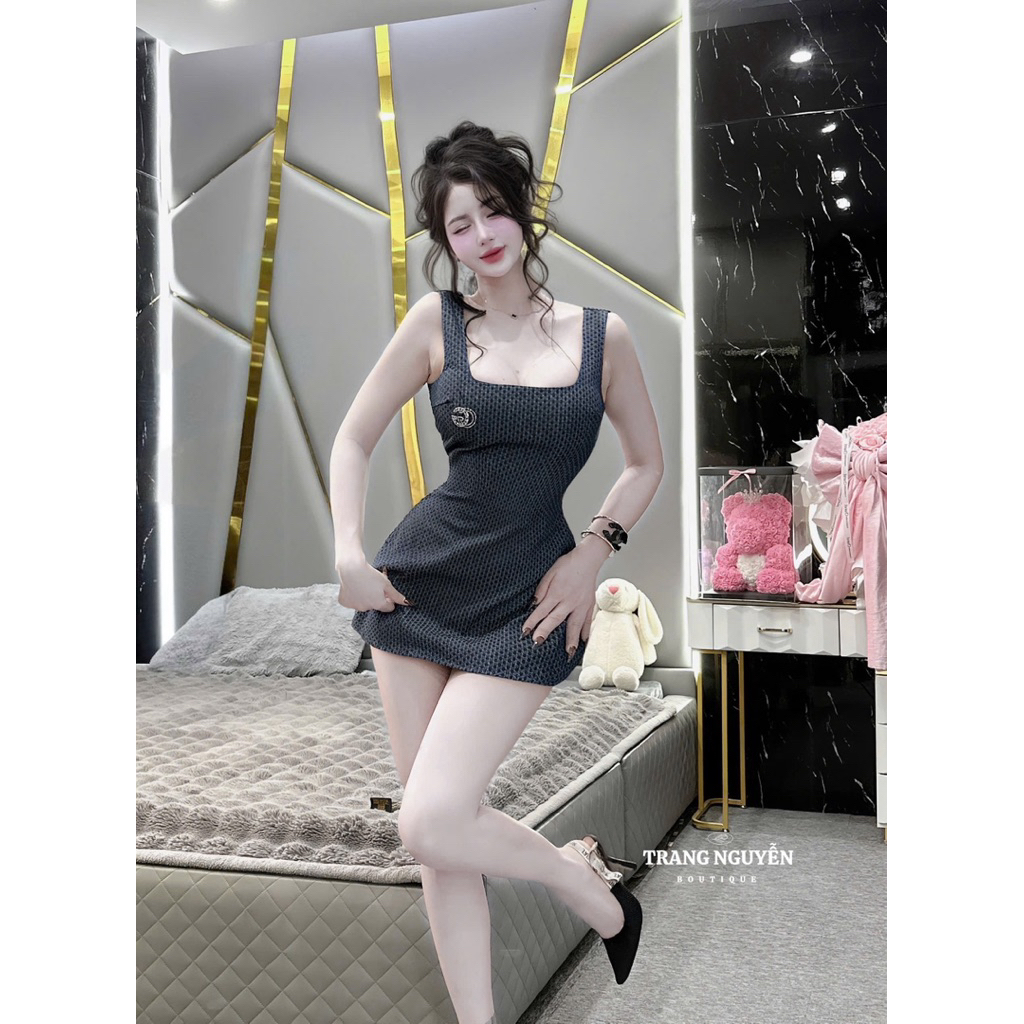 Váy jean 2 dây dạo phố siu xinh tôn dáng
