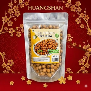 300g Đậu Phộng Cốt Dừa Thơm Ngon Béo Đậm Vị Túi Zip - HuangShan