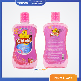 Nước Súc Miệng Trẻ Em Chicki – Giúp Sạch Khuẩn, Thơm Miệng, Ngừa Sâu Răng Cho Bé (Táo – Dâu – Cam)