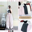 Quần Dài Nữ Gió Suông Thoáng Mát Cạp Cao Phối Viền Dáng Suông Basic Dễ Phối Q.Zhou | SANA CLOSET #9258