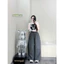 Quần Dài Nữ Gió Suông Thoáng Mát Cạp Cao Phối Viền Dáng Suông Basic Dễ Phối Q.Zhou | SANA CLOSET #9258