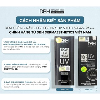 [CÔNG TY] KEM CHỐNG NẮNG DBH- EGF/FGF/DNA UV SHIELD SPF47 PA+++