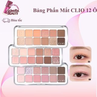 Phấn Mắt CLIO Pro Eye Palette Air Makeup Bảng Phấn Mắt Clio 12 ô Lâu Trôi Trang Điểm - Skinora Beauty