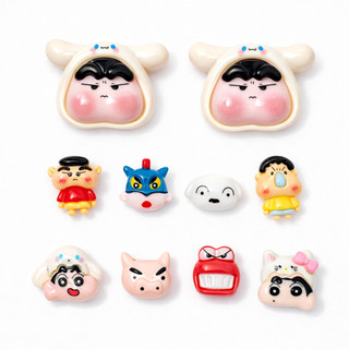 Set Charm Shin Biểu Cảm Má Hồng Siêu Cute, Shin Cosplay Ngộ Nghĩnh, Trang Trí Dép Đáng Yêu, Hot Trend 2026