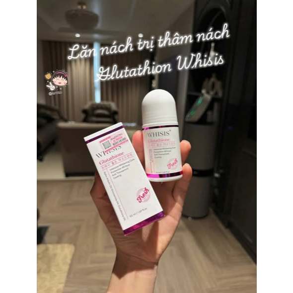 Lăn Khử Mùi Giảm Mồ Hôi Hỗ Trợ Khử Thâm Dưỡng Sáng Da Vùng Dưới Cánh Tay WHISIS Glutathione Fresh Roll On Deodorant 50ml