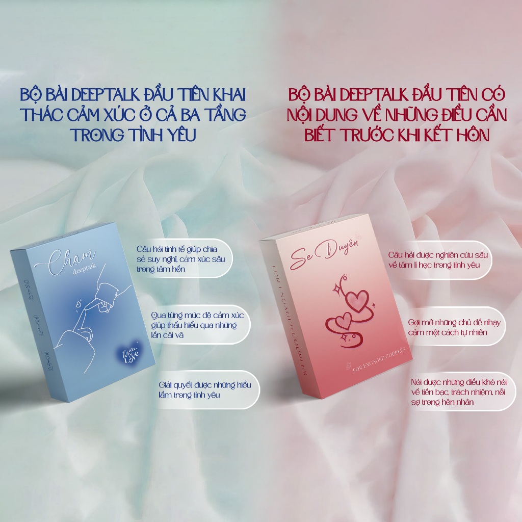 Bài tình yêu Se duyên Bộ bài Chạm deeptalk giúp chữa lành bằng đối thoại nơi cảm xúc được nói ra