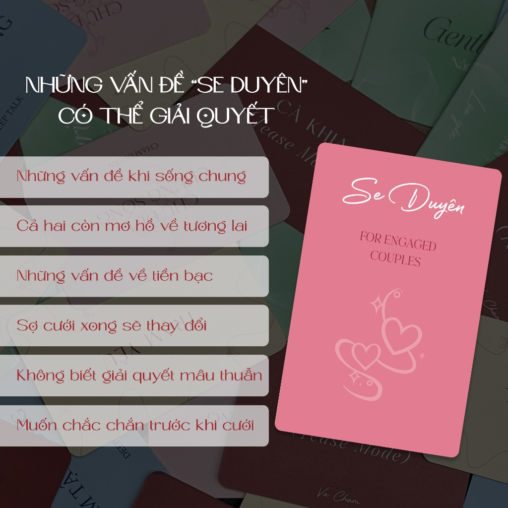 Bài tình yêu Se duyên Bộ bài Chạm deeptalk giúp chữa lành bằng đối thoại nơi cảm xúc được nói ra